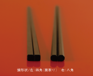 頭形状/左：四角（面取り）　右：八角